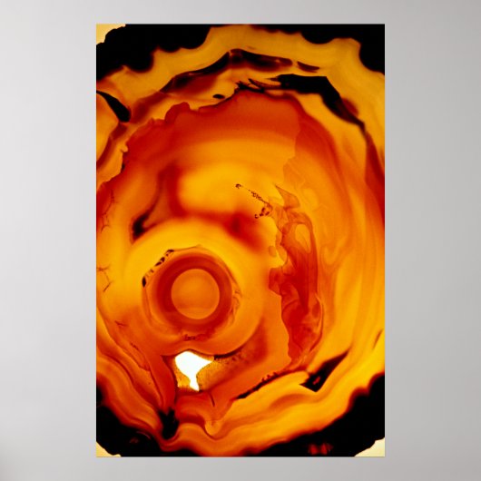 Amber Fire Rock Mineral Poster (Voorkant)