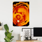 Amber Fire Rock Mineral Poster (Thuiskantoor)
