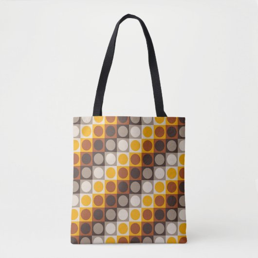 Amber Flame Polka Grid Tote Bag (Voorkant)