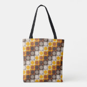 Amber Flame Polka Grid Tote Bag (Achterkant)