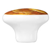Amber Flower Natuur Pattern Keramische Knop (Zijkant)