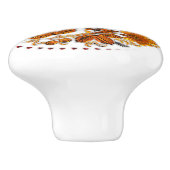 Amber Flowers Elegant Land Keramische Knop (Zijkant)