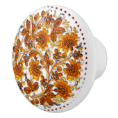 Amber Flowers Elegant Land Keramische Knop (Rechts)