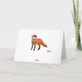 Amber Fox Christmas Kaart (Achterkant)