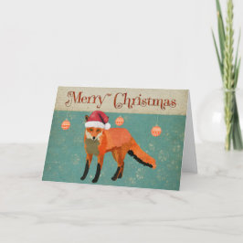 Amber Fox Christmas Kaart