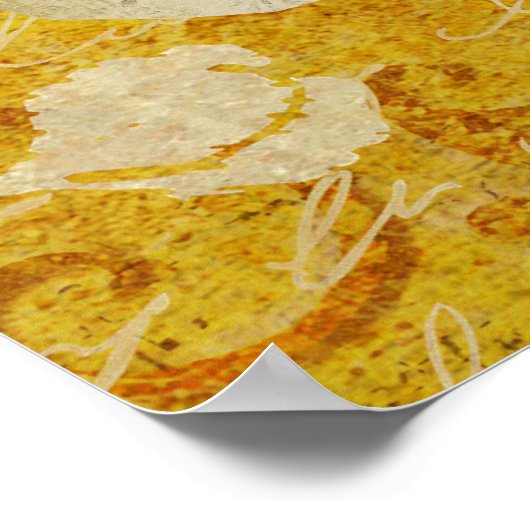 Amber Fox en Little Bird Art Poster (Hoek)