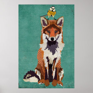 Amber Fox en Little Bird Art Poster