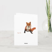 Amber Fox Monogram Notecard Notitiekaartje (Achterkant)