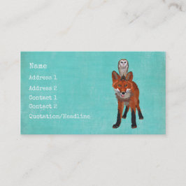 Amber Fox & Owl Visitekaartje