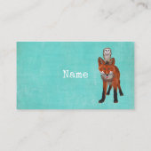 Amber Fox & Owl Visitekaartje (Achterkant)