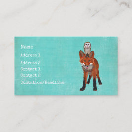 Amber Fox & Owl Visitekaartje