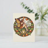 Amber Frog Fairy Briefkaart (Staand voorkant)