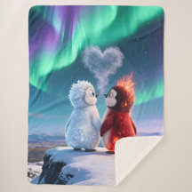 Amber & Frosty Aurora Magic Penguin Blanket