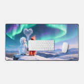 Amber & Frosty Aurora Magic Penguin Mouse Pad (Keyboard & Muis)