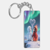 Amber & Frosty Aurora Magic Penguin Sleutelhanger (Voorkant Links)