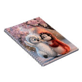 Amber & Frosty Cherry Blossom Penguin Notebook Notitieboek (Rechterzijde)