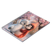 Amber & Frosty Cherry Blossom Penguin Notebook Notitieboek (Linkerzijde)
