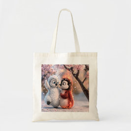 Amber & Frosty Cute Penguin Tote Bag
