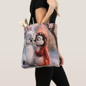 Amber & Frosty Cute Penguin Tote Bag (Dichtbij)