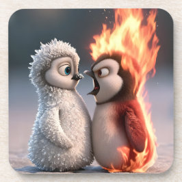 Amber & Frosty Tiny Penguins Big Feelings Coaster Bier Onderzetter