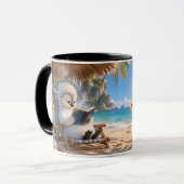 Amber & Frosty Tropical Beach Day Mok (Voorkant links)