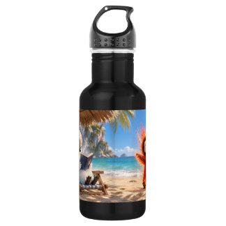 Amber & Frosty Tropical Beach Day Waterfles