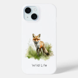 Amber Gaze: Meadow Fox, op maat iPhone 15 Case