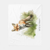 Amber Gaze: Meadow Fox, op maat Fleece Deken (Voorkant)