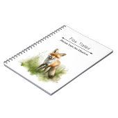 Amber Gaze: Meadow Fox, op maat Notitieboek (Linkerzijde)