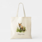 Amber Gaze: Meadow Fox, op maat Tote Bag (Achterkant)