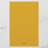 Amber Geel Elegant Professioneel Modern Briefpapier (Achterkant)