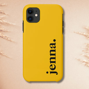 Amber Gele Effen Kleur Elegante Naam  Case-Mate iPhone Case