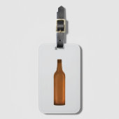 Amber glazen fles illustratie bagagelabel (Voorkant (verticaal))