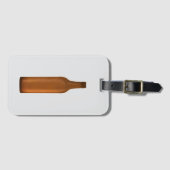 Amber glazen fles illustratie bagagelabel (Voorkant (horizontaal))