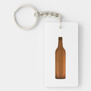 Amber glazen fles illustratie sleutelhanger