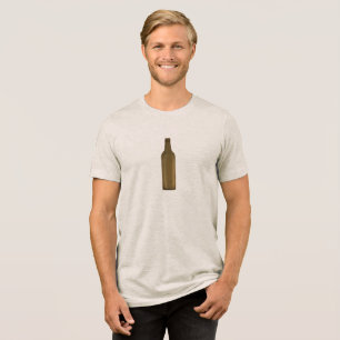 Amber glazen fles illustratie Tri-Blend shirt