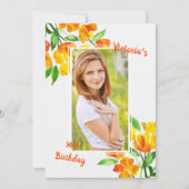 Amber Glory Foto Uitnodiging (Voorkant)