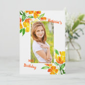 Amber Glory Foto Uitnodiging (Staand voorkant)