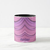 AMBER ~ GLOSSY 3D Zany Pink Mauve Fractal ~ Mok (Midden)