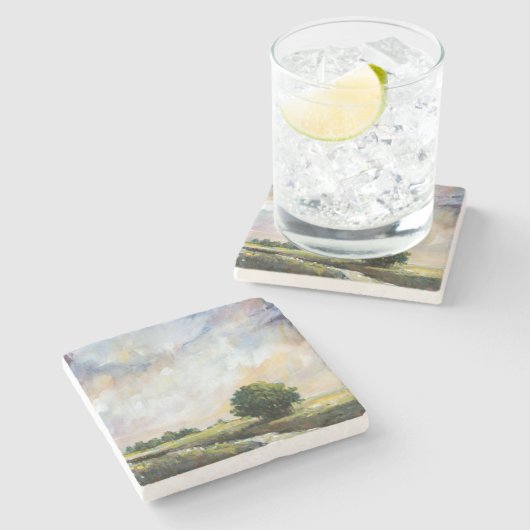 Amber Glow II Stenen Onderzetter (Zijkant)