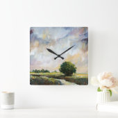 Amber Glow II Vierkante Klok (Huis)