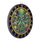 Amber Glow Octopus Dartboard Dartbord (Voorkant Links)