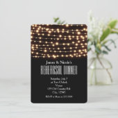 Amber Glow Slingerlichten Proefdinercadeau Kaart (Staand voorkant)