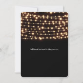 Amber Glow Slingerlichten Proefdinercadeau Kaart (Achterkant)