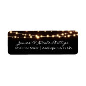 Amber Glow String Lights Elegant Adresetiketten Etiket (Voorkant)