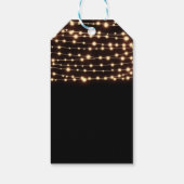 Amber Glow String Lights Elegant Glam Party Favor Cadeaulabel (Achterkant)