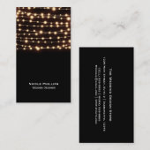 Amber Glow String Lights Elegant Visitekaartje (Voorkant / Achterkant)