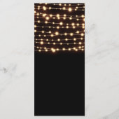 Amber Glow String Lights Elegant Wedding Menu (Achterkant)