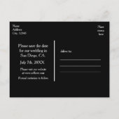 Amber Glow String Lights Opslaan Datum Briefkaart (Achterkant)