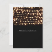 Amber Glow String Lights repetitie diner Kaart (Achterkant)